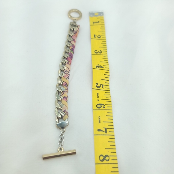 Vera Bradley Gold Fabric Toggle Bracelet - Picture 6 of 6